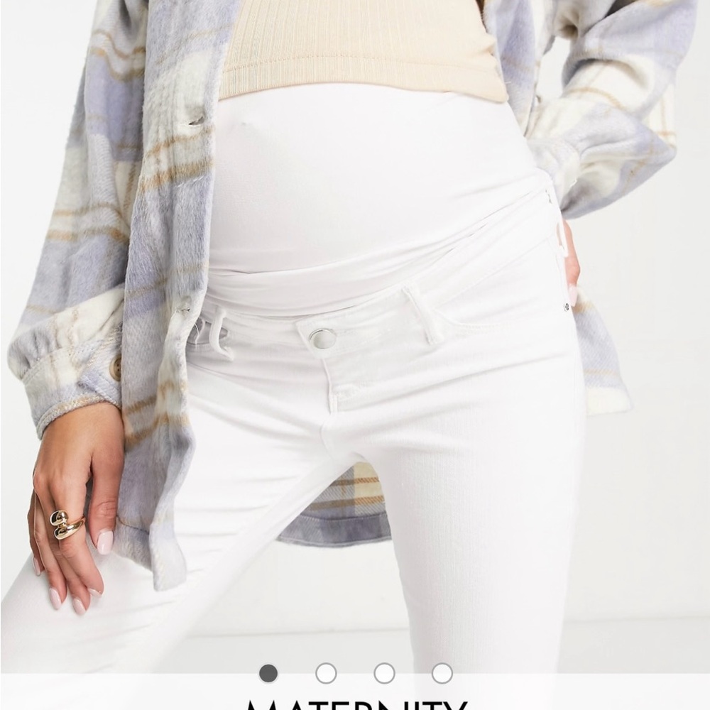 River Island Maternity White Skinny jeans